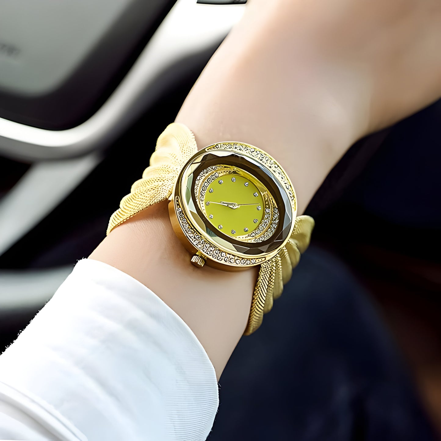 Reloj Mariposa Dorado Mujer