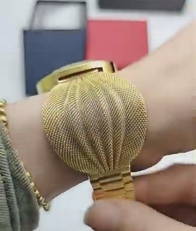 Reloj Mariposa Dorado Mujer