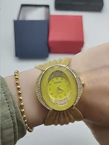 Reloj Mariposa Dorado Mujer