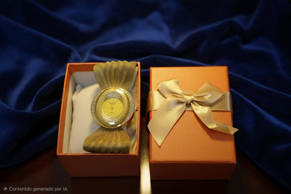 Reloj Mariposa Dorado Mujer